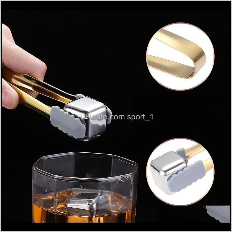 food tong stainless steel ice tongs small sugar tongs cubic sugar nip mini serving tong non slip silicone head 5inch kd1912