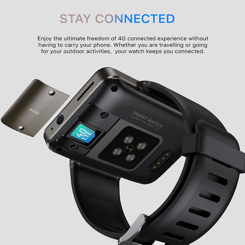 Android Smart Watch 4G LTE 24inch Full Touch Screen Face ID Dual