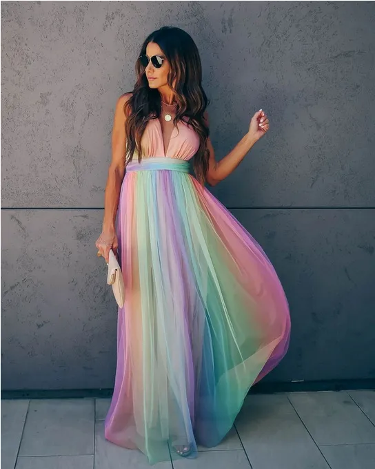 beach maxi slip dress Halter Maxi Dress With Ruffle | Tulum Dress, Beach Maxi Dress, Ruffle Maxi  Dress main image 0