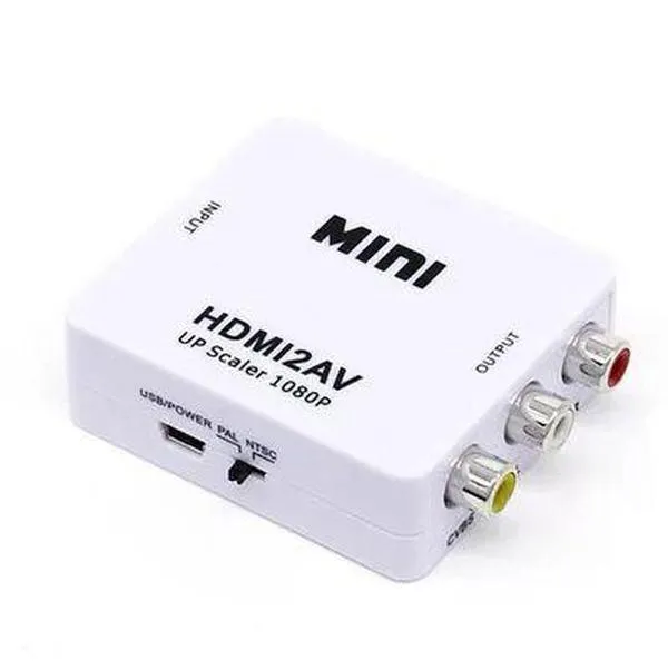 RCA2HDMI 1080P HDTV Video Scaler Adaptateur HDMI2RCA mini connecteurs Convertisseur CVBS L/R RCA TO HDMI Pour Xbox 360 PS3 PC360 Prise en charge NTSC PAL Avec emballage de vente au détail