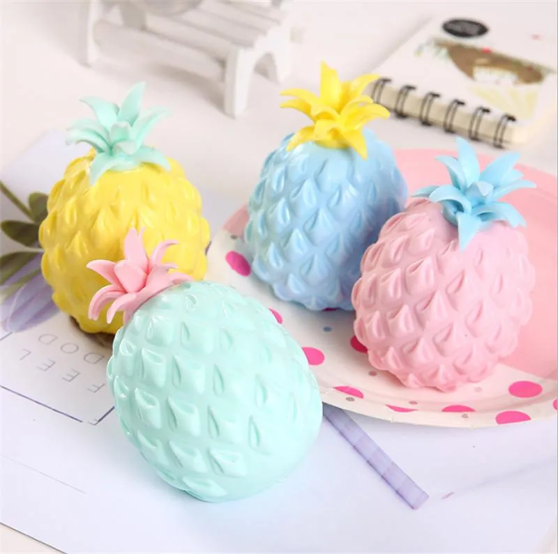 Anti Stress Fun Soft Ananas Ball Reliever Toy Fidget Squishy Andistress Creativity Sensory Dzieci Dorosłych Zabawki