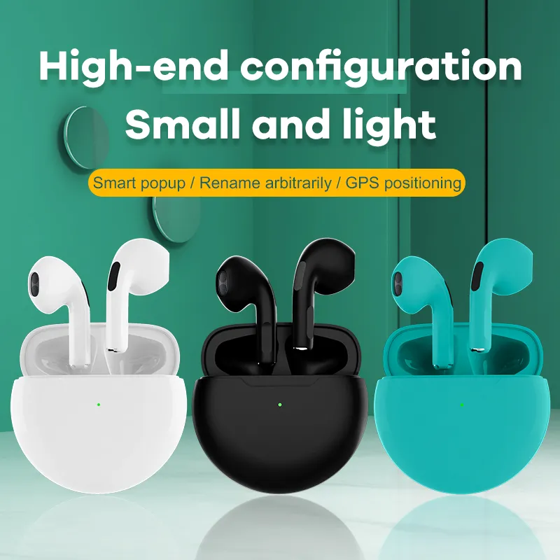 P63 Super Mini Round Round Wirless Aurnochoni Shape Touch Control Bluetooth TWS Aurnatore Aurnatore True Affiorismo Wireless Supports Pop-Up Connection e Posizionamento GPS