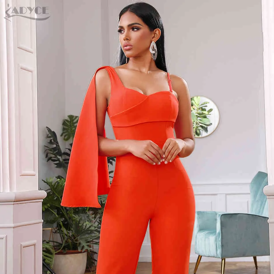 مثير النساء bodycon بذلة أكمام أنيقة برتقالية الصلبة عارضة ارتداءها السيدات طويل كامل طول رومبير 210423