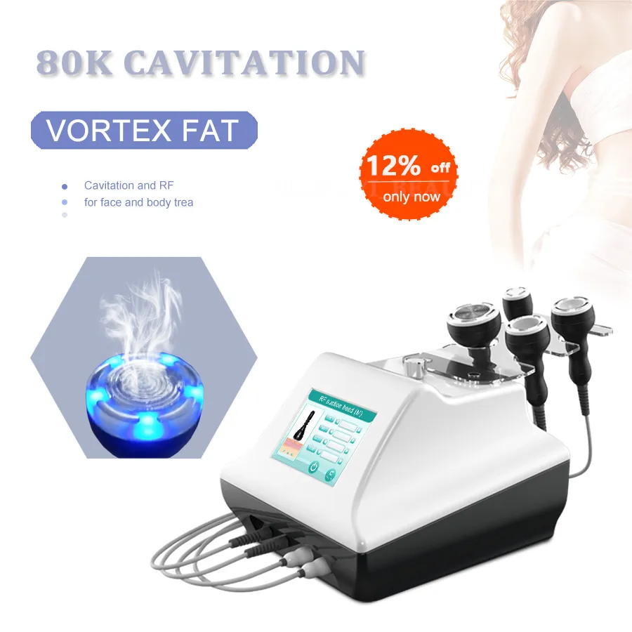 Ultrasonic Liposuction Cavitation Slimming Machine Portable Fat Loss Slim Machines Ultrasound Touch Screen Vacuum RF Lift Face Beauty Spa Use
