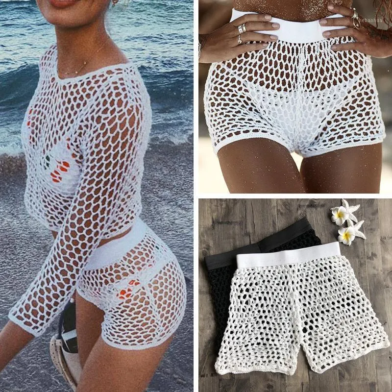 Msormosia Handgefertigter gehäkelter Damen-Bikini, Boho-Strick-Badeanzug, brasilianische Bikinis, Vertuschungen, Hosen, Strand, kurze Badehose, zweiteilige Anzüge