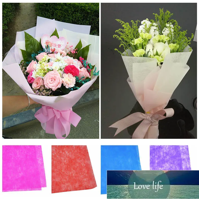 20 x Gold Edge Floral Bouquet Wrapping Paper Florist Supplies DIY