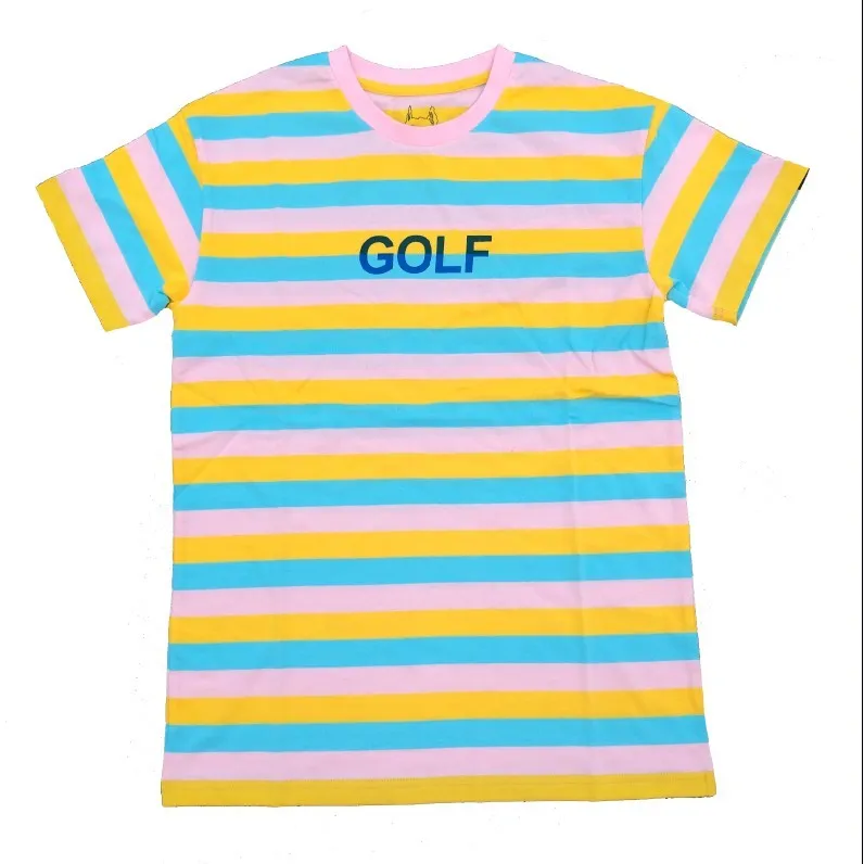 Rainbow Striped Golf Le Fleur Tyler Creator Tee Top Hip Hop 303 Skateboards Street Cotton Tee AB56 210324 From Mu04 98.49 DHgate.Com