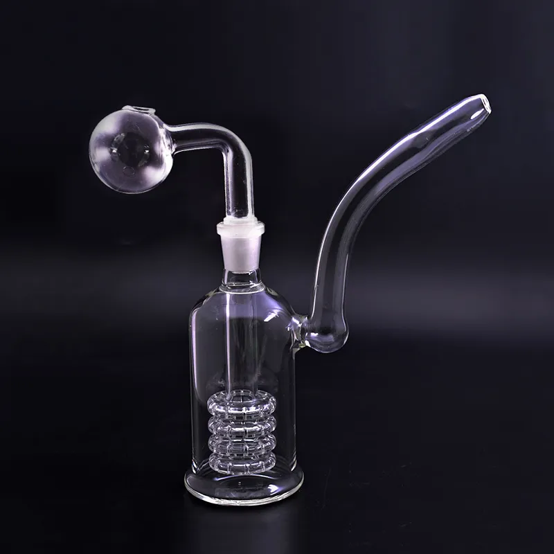 8inch glass oil burner bong with Dome Birdcage Percolater Water Pipe Klein Recycler dab rig Water pipes with 14mm glass oil burner pipe 1pcs