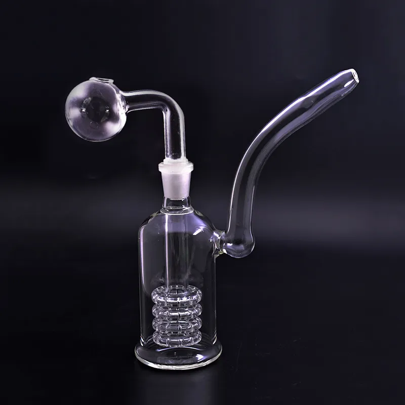 8 inç Cam Yağ Burner Bong ile Kubbe Birdcage Percolater Su Borusu Klein Recycler Dab Rig Su Boruları ile 14mm Cam Yağ Burner Borusu 1 adet