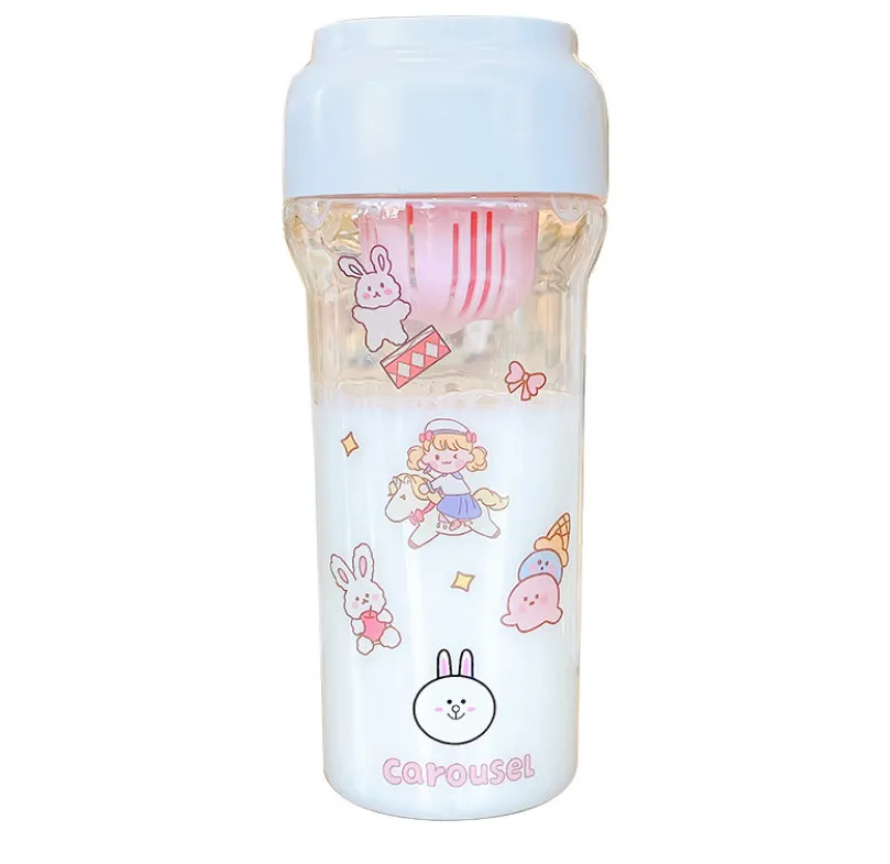 The latest 18.6OZ baby children`s plastic milk coffee mug, drop-proof portable tea making cups, many kinds of printing styles, support custom logo