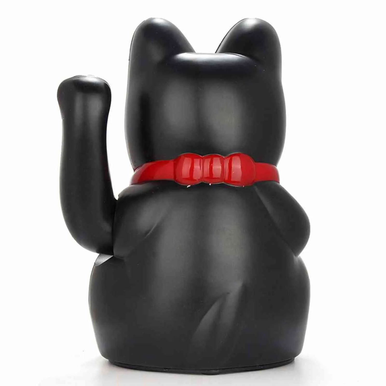 Black 12.5cm Feng Shui Beckoning Cat Wealth Fortune Lucky Waving Kitty Decor