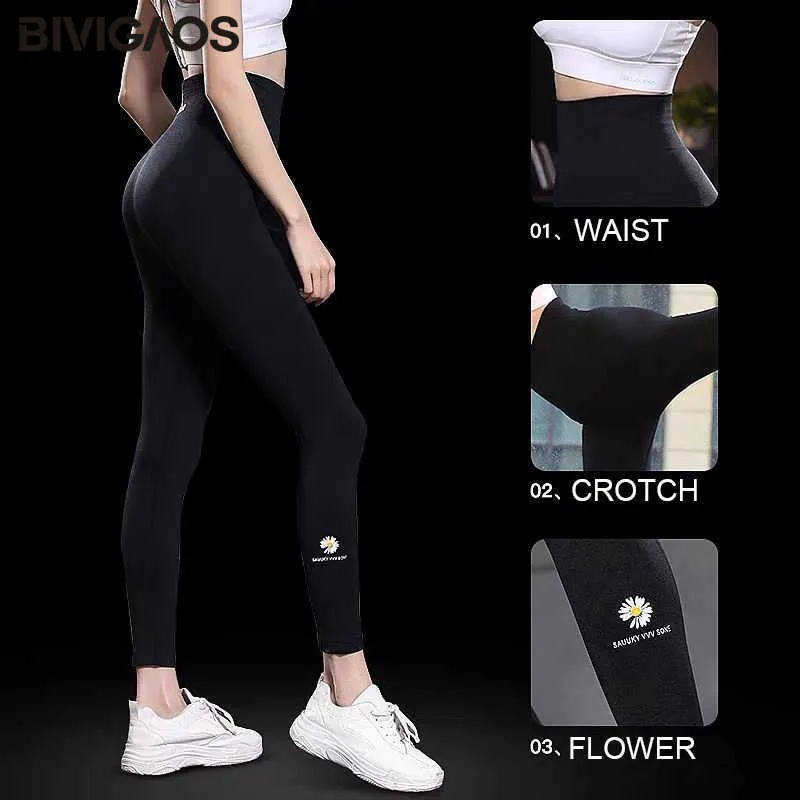 BIVIGAOS Flower Fat Burning Sleep Pants High Elastic Sport Fitness High  Waisted Black Leggings For Women With Shaping And Push Up Features In Black  From Cong02, $15.5
