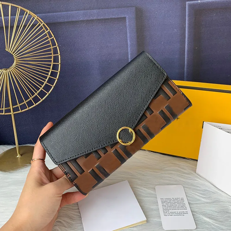 Women`s luxury Clutch Bags fashion designer F Letter printing leather handbag envelope banquet ladies zipper mobile card wallet
