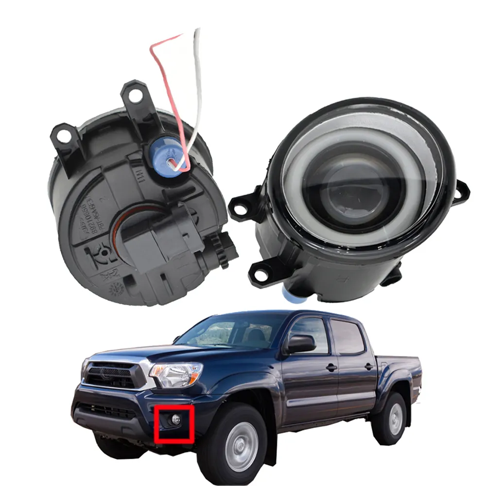 for Toyota Tacoma 2012-2016 fog light LED DRL Styling Lens Angel Eye Car Accessories headlights high quality