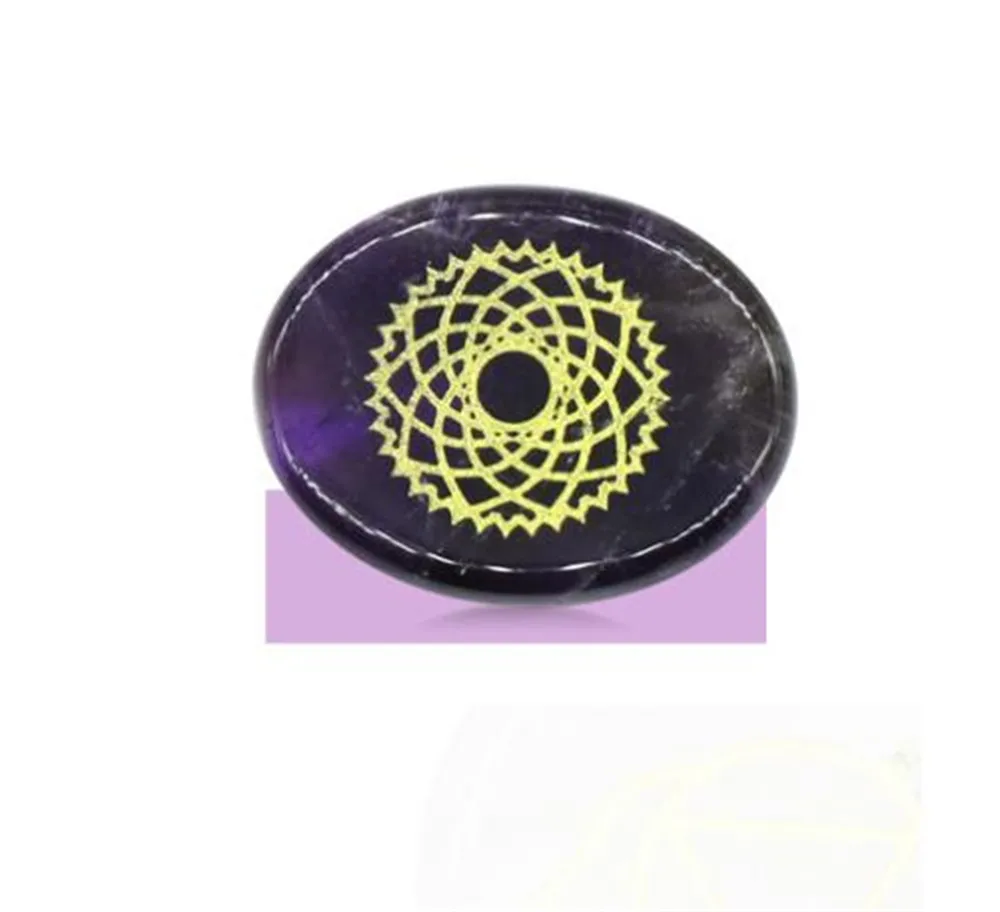 Wholesale Natural Chakra Stone Set Healing Crystals, Polished Palm Stone, Meditation, Reiki, Energy