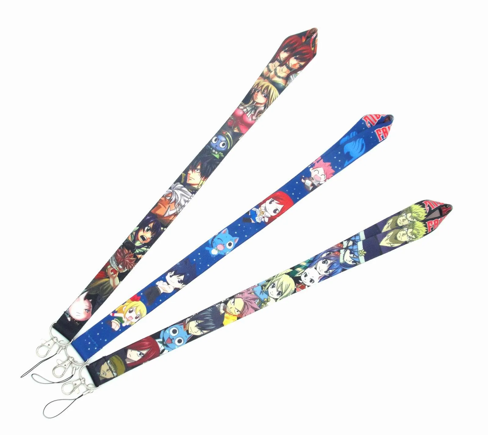 Japanse anime nek riemen lanyard auto sleutelhanger tassen ID-kaart pass gym mobiele telefoon sleutelhanger badge houder sieraden