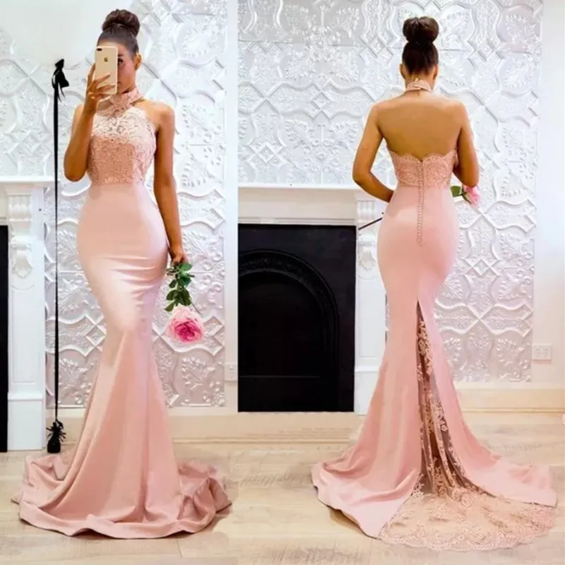Floor length halter dress outlet