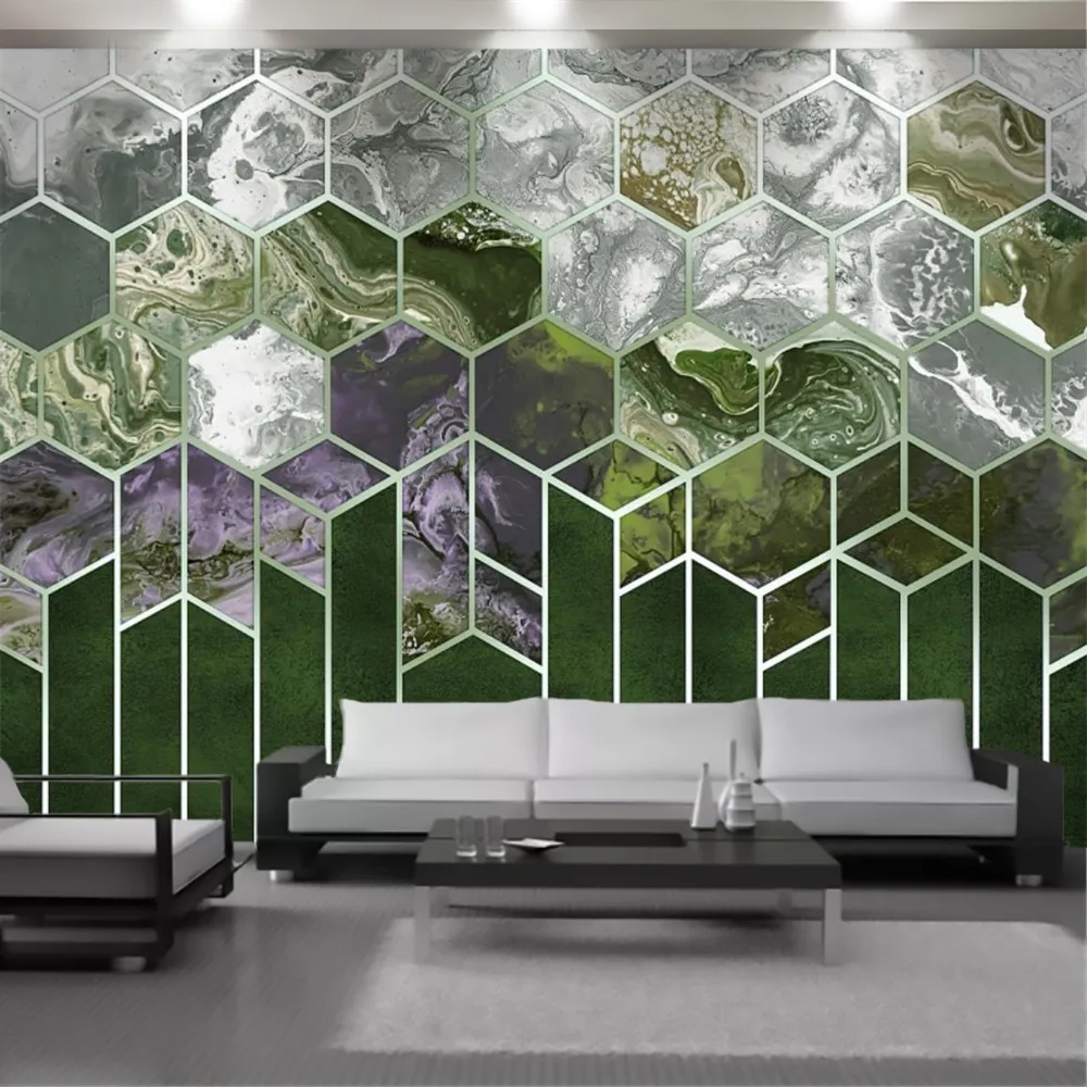Klasyczne Nowoczesne 3D Tapety Papiery ścienne Wykwintne Marmurkową Geometrię Wnętrze Wystrój Domu Dekoracje Salon Sypialnia Malarstwo Mural Tapety