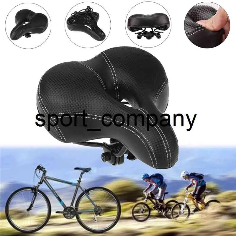 Sella per bici Comfort Ampio cuscino per sedile per bicicletta Sporty Wide Soft Bike Cycling Big Bum Sottosella per bicicletta da strada Mountain Seat