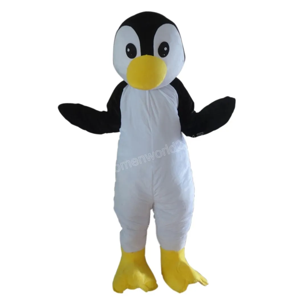 Costume della mascotte del pinguino nero adorabile di Halloween Alta qualità Personalizza il personaggio del tema del fumetto Anime Unisex Adulti Vestito in maschera di Carnevale di Natale