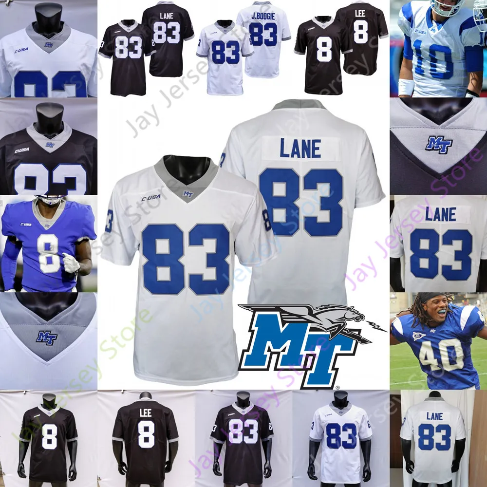 American College Football Wear Middle Tennessee State Football Jersey NCAA College Jaylin Lane Asher O'Hara Ohara O Hara Pierce Ty Lee Marshall Render Hightower Van