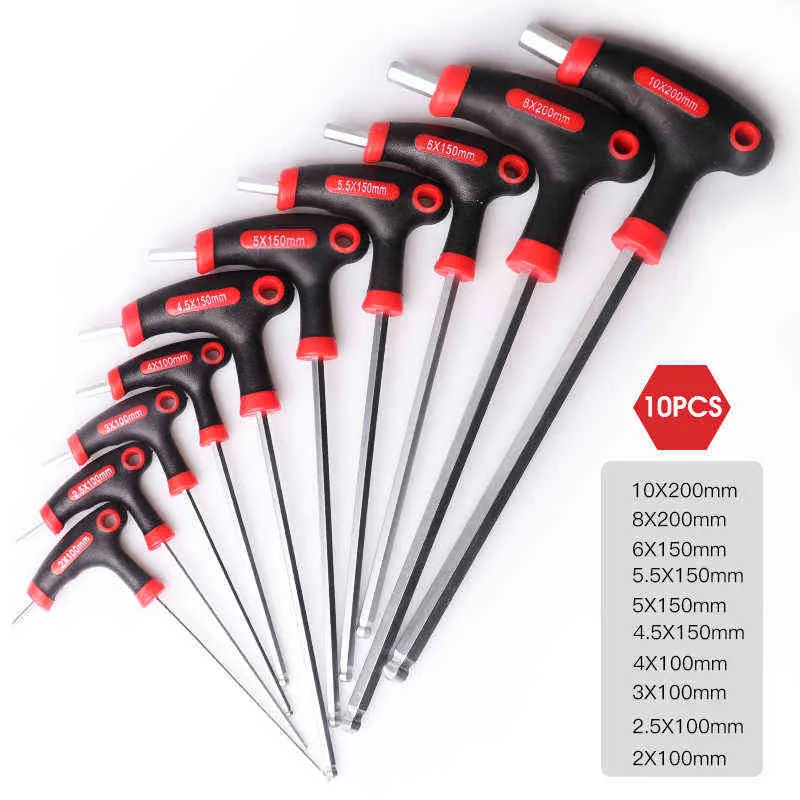 Clé Hexagonale Type T Avec Manche Ergonomique – Réparation Et Entretien, Tailles H2.5 à H8