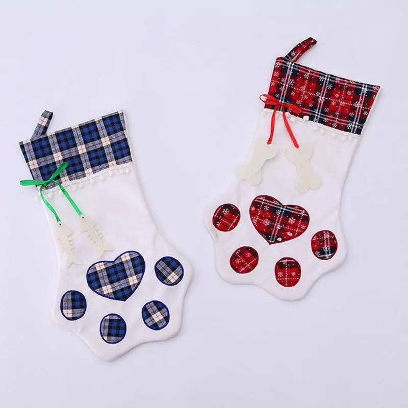 Noel Süslemeleri Çorap Sevimli Şeker Hediye Çantası Yenilik Kırmızı Kar Tanesi Dekorasyon Şekil Ev