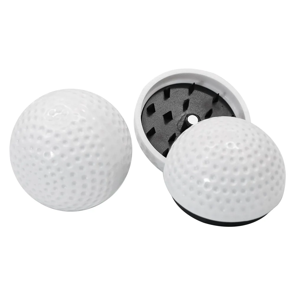 43 MM Golf Ball White Acrylic Smoking Herb Grinders 1.7 Inch Mini Plastic Smoke Grinder Tobacco Accessories Factory Wholesale