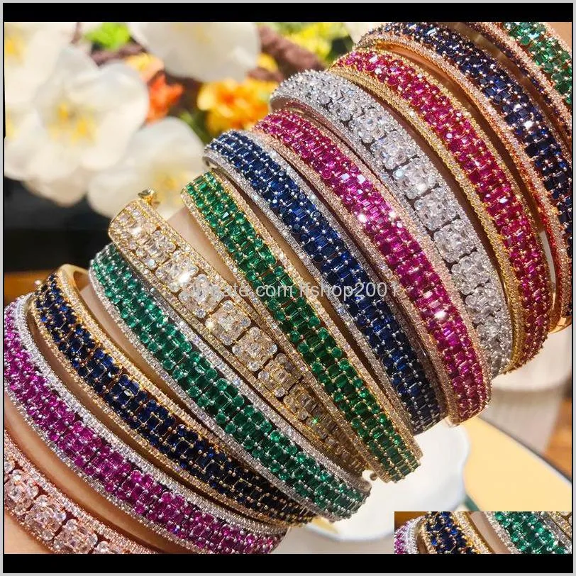 godki luxury 3pc stack earring bangle ring set for women wedding party baguette cut zirconia dubai bridal jewelry sets boho 2020