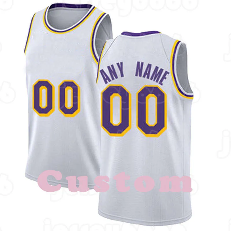 Mens Custom DIY Design personalized round neck team basketball jerseys Men sports uniforms stitching and printing any name and number stripes purple white 2021
