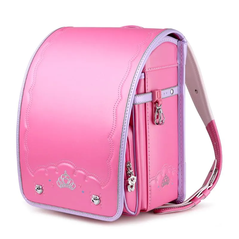 Coulomb enfants sac d'école japonais pour filles enfant sac à dos orthopédique étudiants japon PU Randoseru Bookbag bébé 2021 sacs