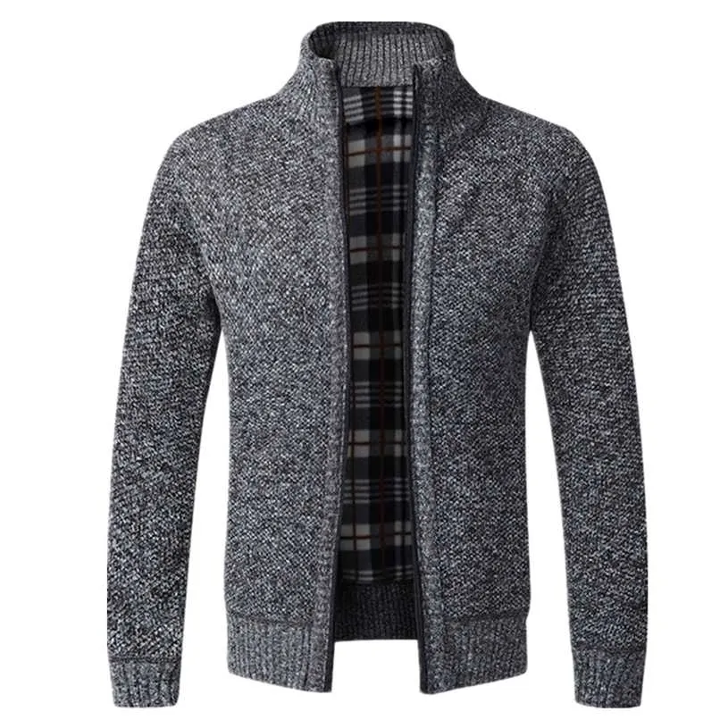 Aiopeson Slim Fit Cardigan Men Stand Collar Casual Znosić Mężczyzna Sweter Jesień Winter Business Ciepłe Mężczyźni Odzież 211102