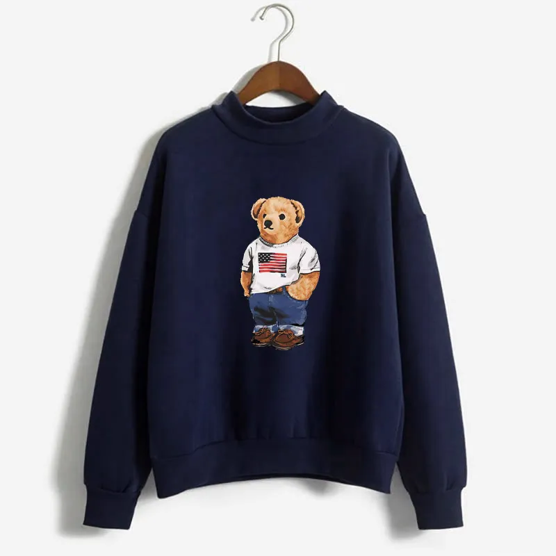 Ralph Lauren Inspired Bear Graphic Pullover Sweatshirt – 100