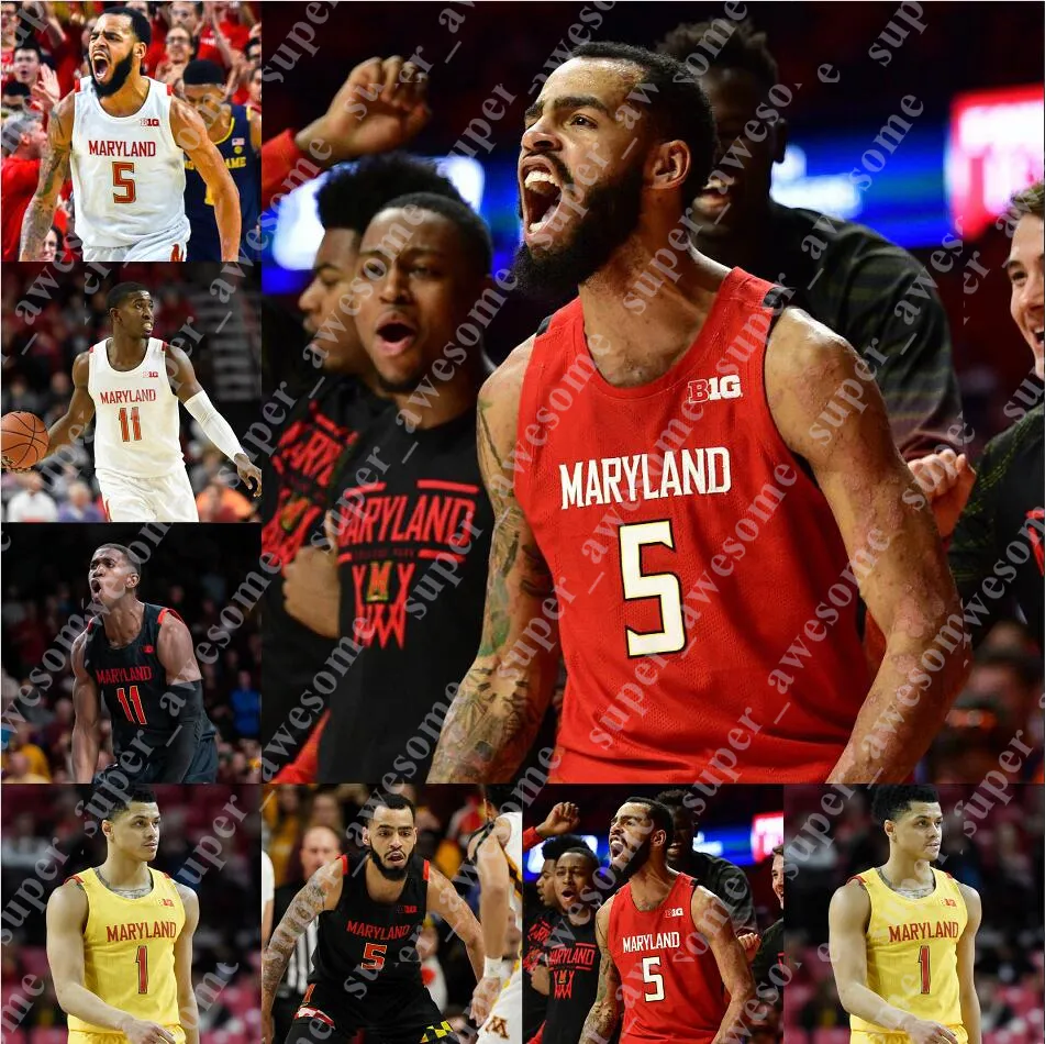 NCAA Maryland basket tröja Jahmir Young Julian Reese Donta Scott Hakim Hart Jahari Long Ian Martinez Don Carey Noah Batchelor Patrick Emilien Steve Blake