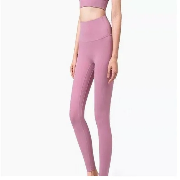 Fitness façonnage athlétique solide sec femmes filles maillot haut taille course tenues de yoga dames sport leggings complets pantalons entraînement violet 60