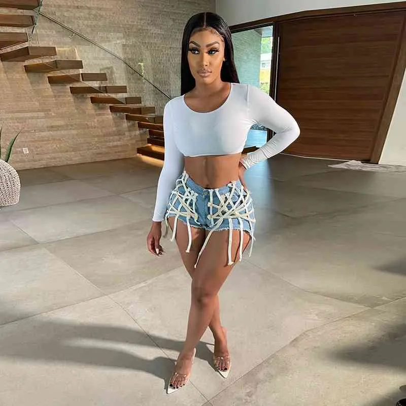 High Waist Denim Shorts For Women Summer Goth Fashion Booty Short