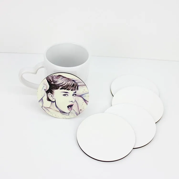 5 Styles DIY Sublimation Blank Cup Mat MDF Wooden Insulated Cups Coasters Kitchen Accessories Mats Bar Mug Drink Pads