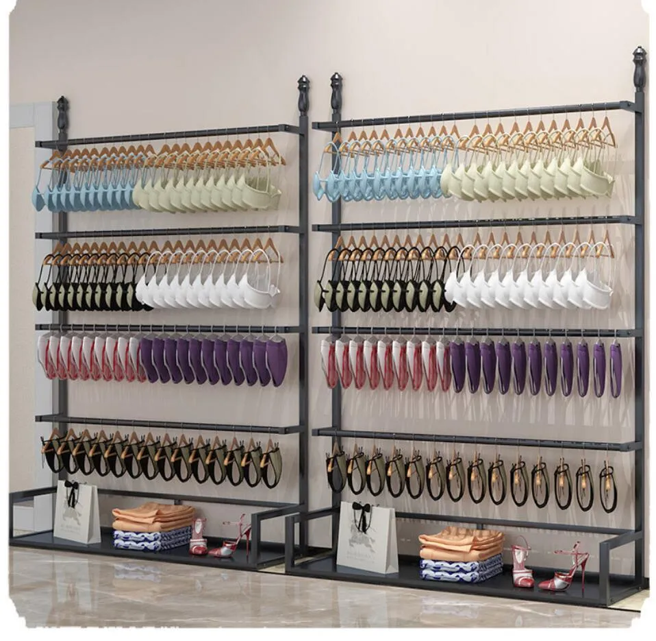 Underwear store shelf display shelf wall bra shelf floor underwear display  cabinet pajamas display cabinet gold net red