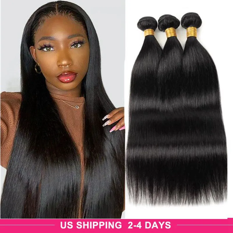 3Pcs Loose Deep Curly Brazilian Human Hair Bundles Yaki Straight Body Water Virgin Hair Extensions