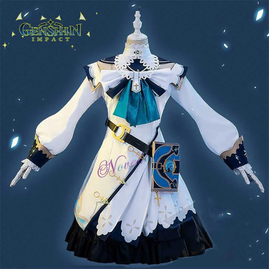 Genshin Impact Cosplay Barbara Costume Halloween Party Anime Game Genshin Impact Barbara Cosplay Dress Outfit Y0903