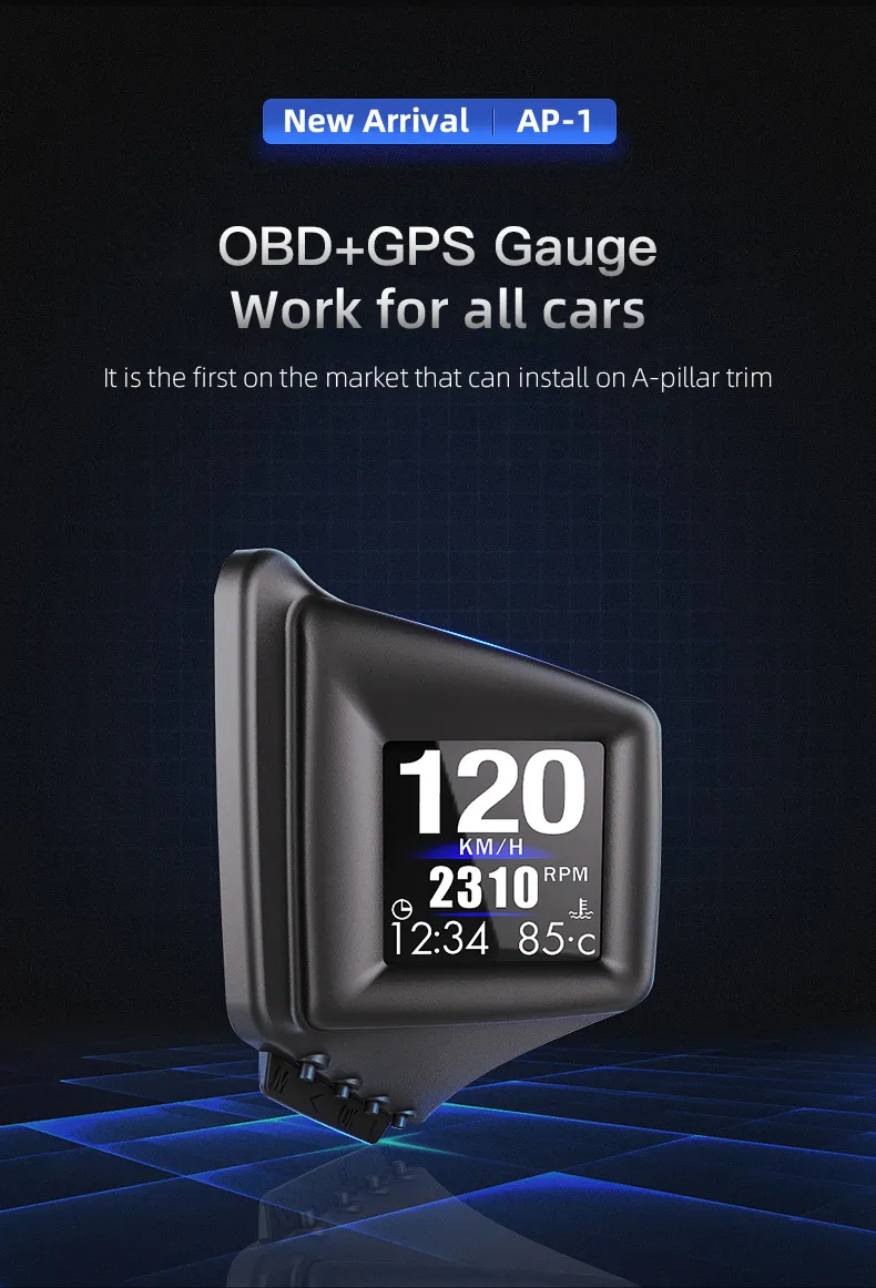 Acheter Affichage tête haute de voiture, vitesse RPM MPH HUD GPS