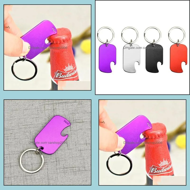 NEWDog Tag Opener Aluminum Alloy Military Pet Dogs ID Card Tags with Opener-Portable Small Beer Bottle Openers GWE10579