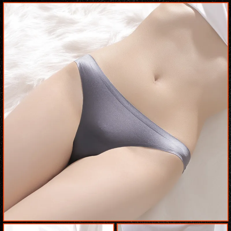 Panties For Men Crotch Seamless Glossy Silky High Elastic Plus Size Briefs  Underwear Transparent. 