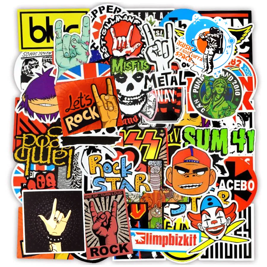 Generic Rétro Rock Autocollants Rock Graffiti Stickerfor BRICOLAGE