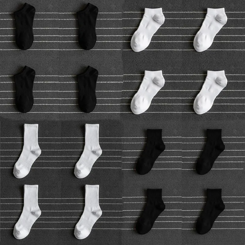 Chaussettes homme 2 paires qualité été invisible cheville hiver coton blanc noir Sport Happy Bombas pour hommes Calcetines Hombre