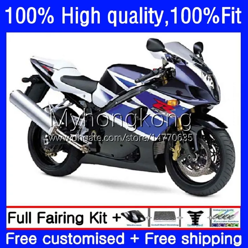 Injektionsformmissioner för SUZUKI GSXR1000 GSX-R1000 K3 Fabriksblå 2003-2004 Kroppsarbetet 25NO.22 GSXR 1000 CC 1000CC 2003 2004 GSXR-1000 03 04 Motorcykel OEM Bodys