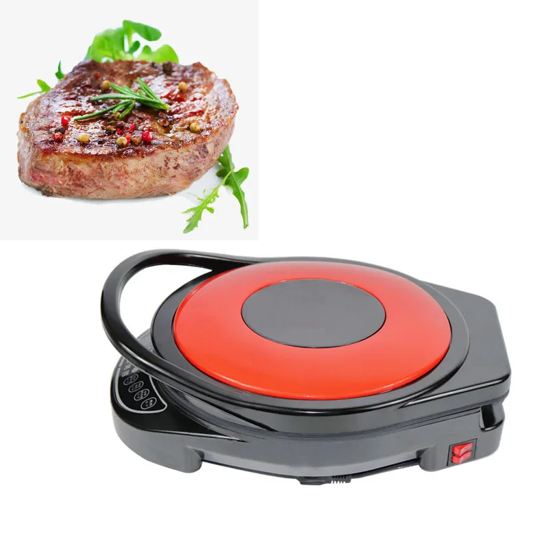 Máquina de bife grelhado elétrico Máquina de churrasco de churrasco Churrasco elétrico Hotplate sem fumaça de carne grelhada de carne elétrica 220V