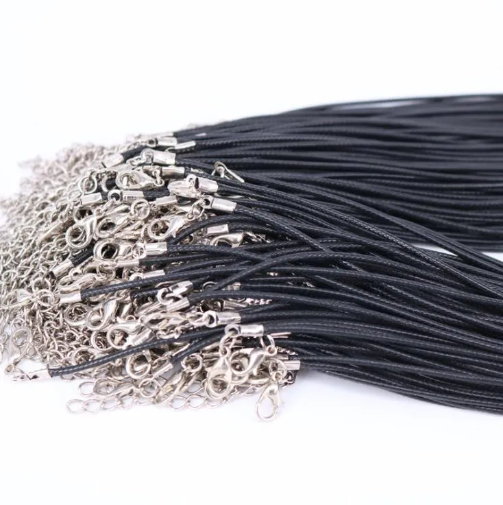 Pendant & Pendants Jewelry Drop Delivery 2021 Chains Chokers Twisted Braided Black Cord Chain Necklace String For Women Rope Leather