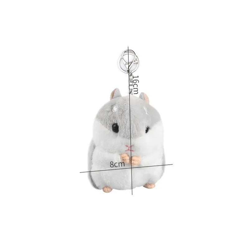 10 pièces 10 cm petit Hamster joli sac en peluche Mini pendentif porte-clés poupée anneau jouet