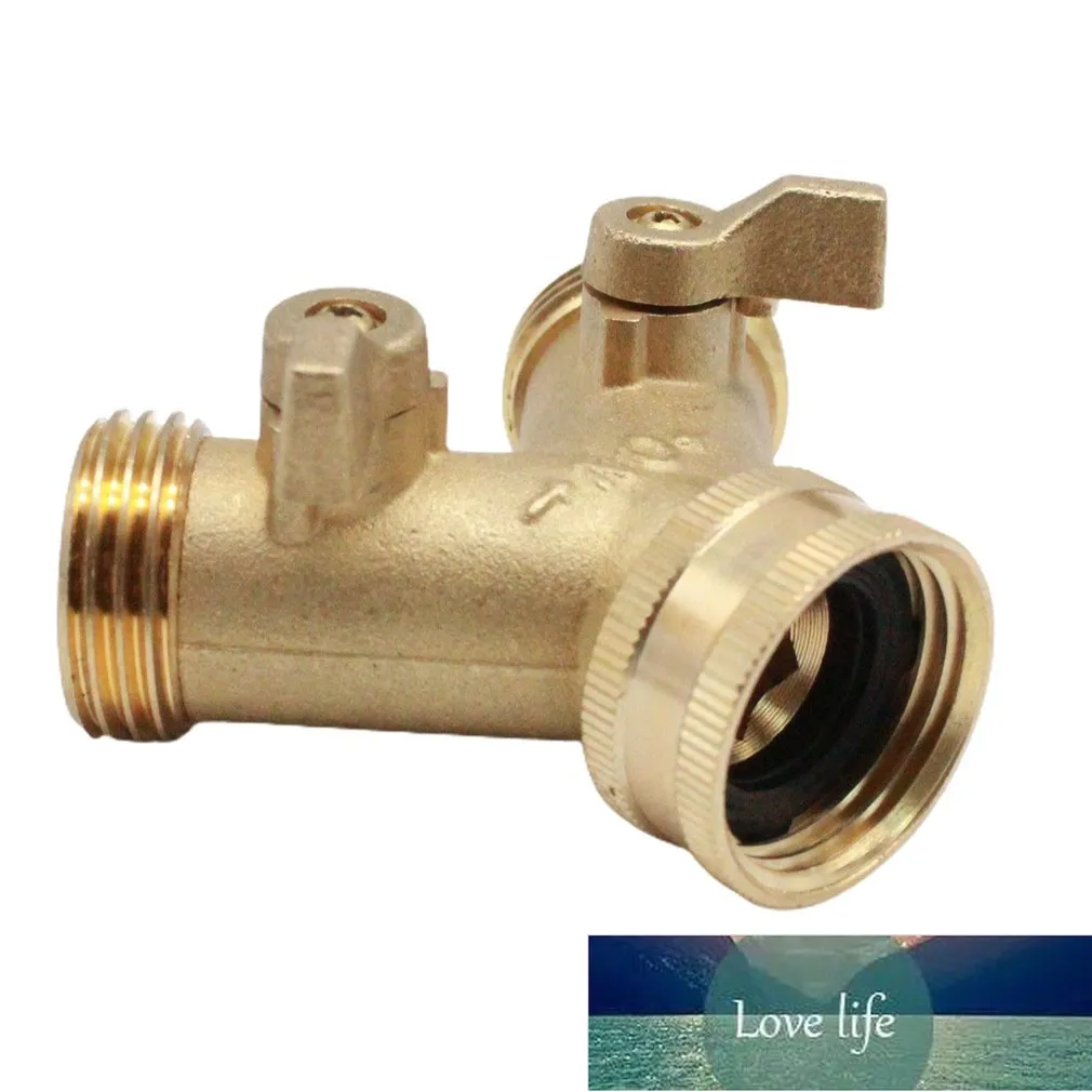 Trädgårdsslang Y Ventilkontakter Mässingsslang Splitter Brass Y Ventil Vatten Garden Slang Adapter 2 Way Y Ventil Presure Washer Fabrikspris Expert Design Kvalitet Senaste